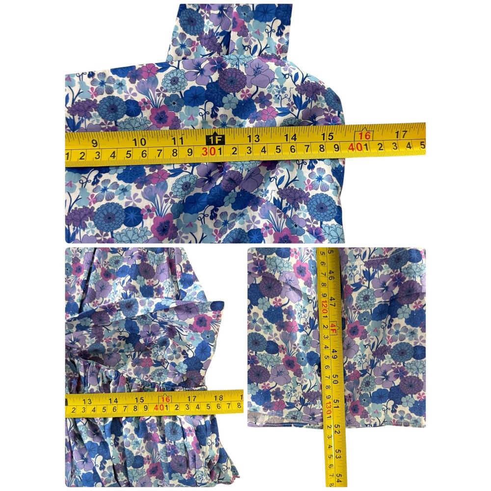NWT J.Crew Liberty Arrow Floral Apron Dress 16 Hampton Purple Square Neck Midi - Picture 11 of 11